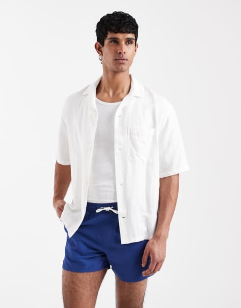 Aray swim shorts in mid blue - view 1