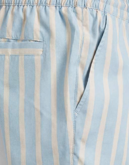 Aray swimshort in blue and sand stripe, 9 of 9