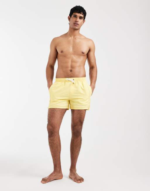 Aray swimshort with contrast trim in light yellow, 2 of 5
