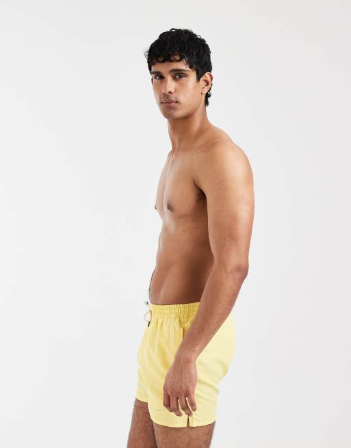 Aray swimshort with contrast trim in light yellow, 3 of 5