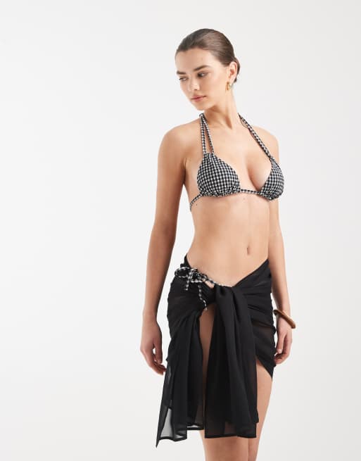 Aray tie sarong in black, 2 of 5