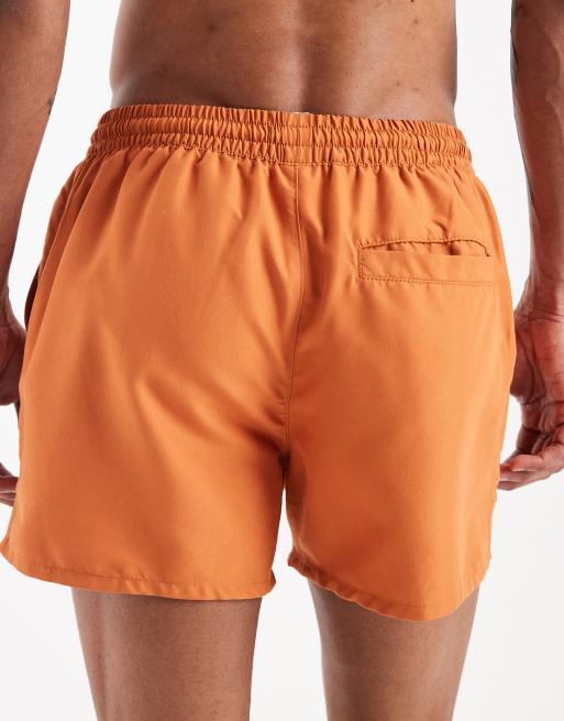 Aray - Zwemshort met borduursel in roestbruin, 4 van 5