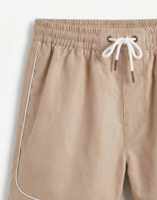 Aray - Zwemshort met contrastrand in stone, 8 van 9