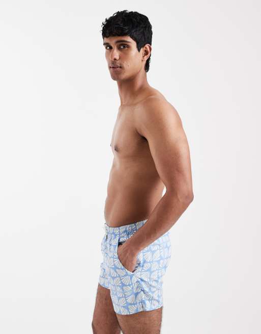 Aray - Zwemshort met geometrische print in lichtblauw, 3 van 5
