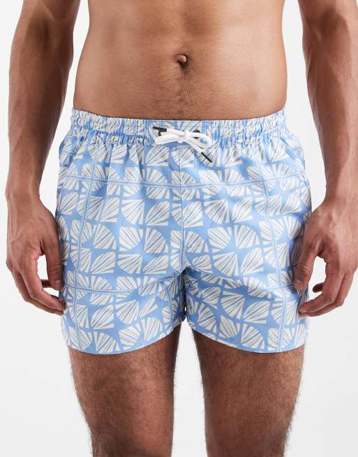 Aray - Zwemshort met geometrische print in lichtblauw, 4 van 5