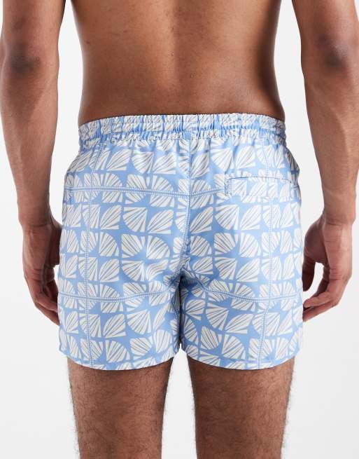Aray - Zwemshort met geometrische print in lichtblauw, 5 van 5