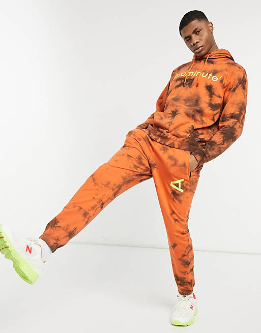 Arcminute dye hoodie co-ord in orange