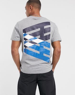 Arcminute – Graues T-Shirt mit großem Logoprint am Rücken