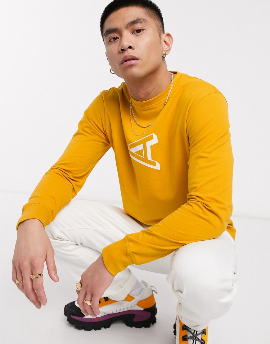 Arcminute lightweight logo sweatshirt in yellow