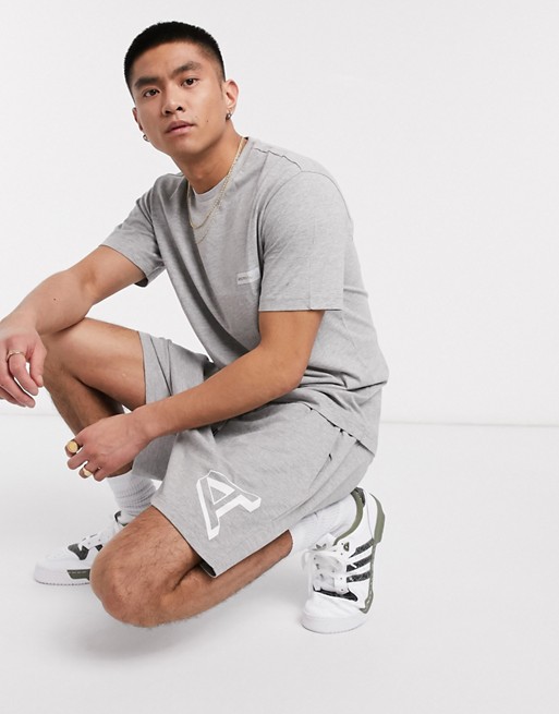 Arcminute logo sweat shorts in grey