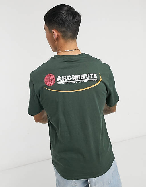 T-Shirts & Vests Arcminute t-shirt with back print in green 