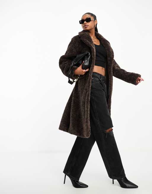 Black teddy 2024 coat asos