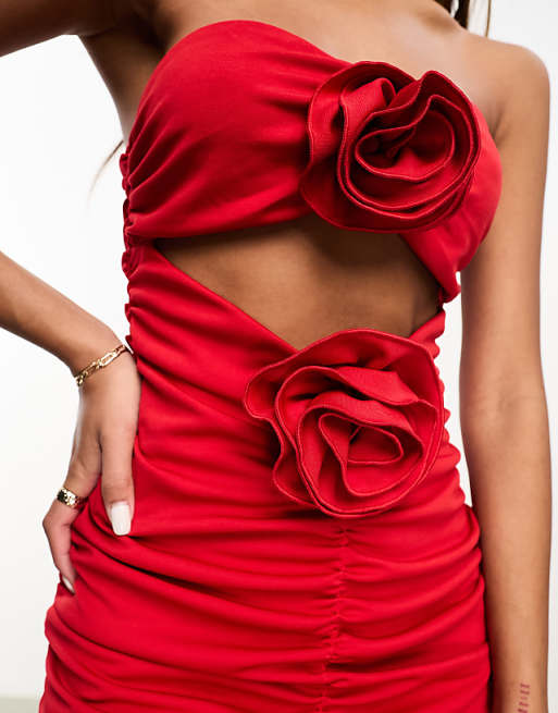 Bow Detail Ruched Waist Navy Velvet Mini Dress Bow Detail Ruched Waist Navy Velvet Mini Dress