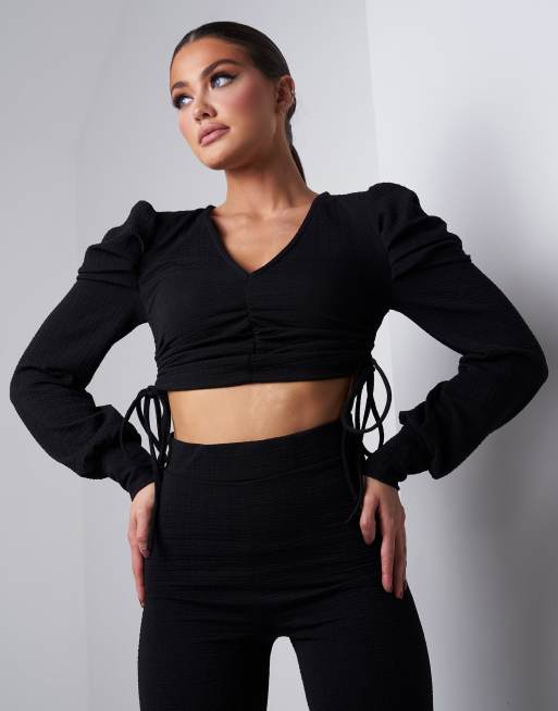Top Estivo Donna Con Volant E Scollo A V – Maniche Corte Arricciate – Leggero E Morbido