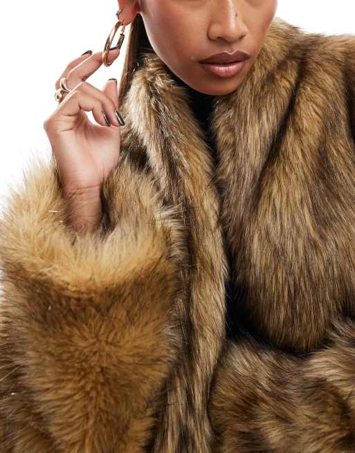 Asos fur collar coat hotsell