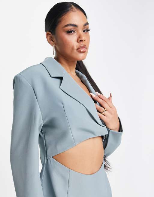 Blazer dress clearance with shoulder pads