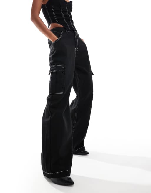 パンツ COYSEIO W STITCH DENIM PANTS BLACK COYSEIO】 W STITCH DENIM PANTS BLACK