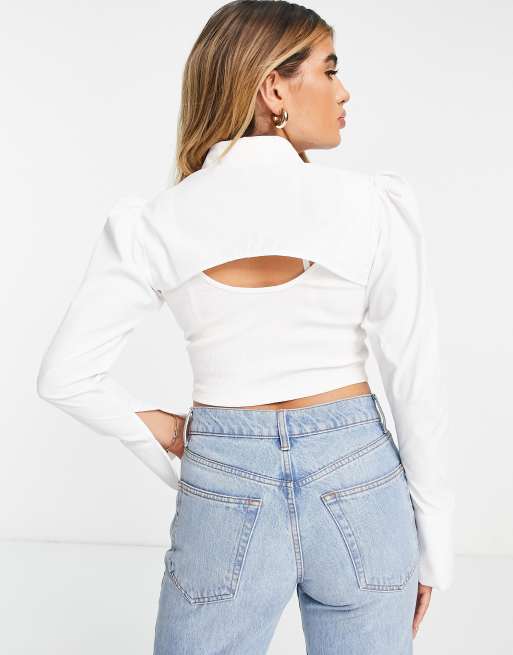 White extreme hot sale crop top