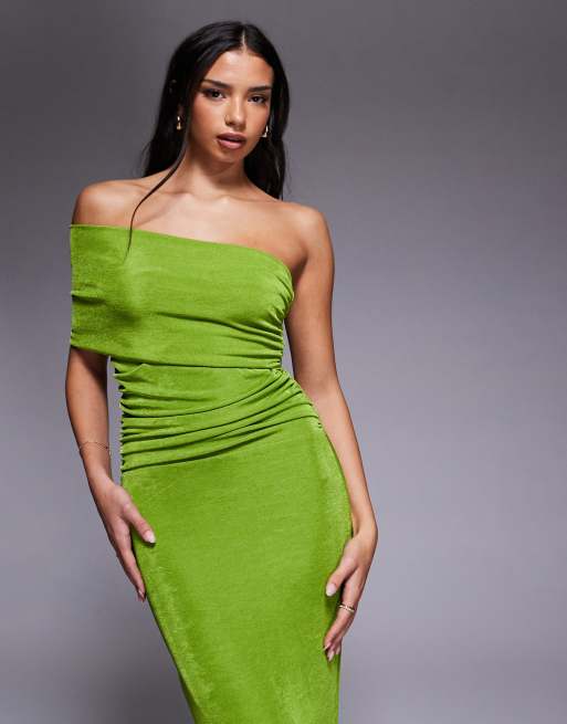 Aria Cove - Grøn og stram maxikjole i to lag og bodycon-pasform, 2 af 4