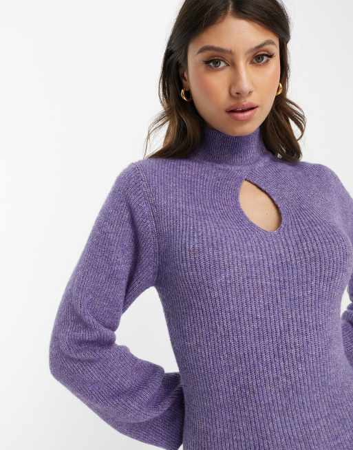 Aria Longline Jumper Purple