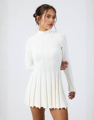 ARIA PLEATED HEM BLAZER MINI DRESS