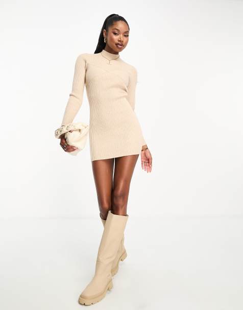 White tight sale long sleeve dress