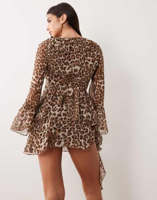 Aria Cove - Kort slå om-skort i mesh med leopardprint - Del af sæt, 5 af 5