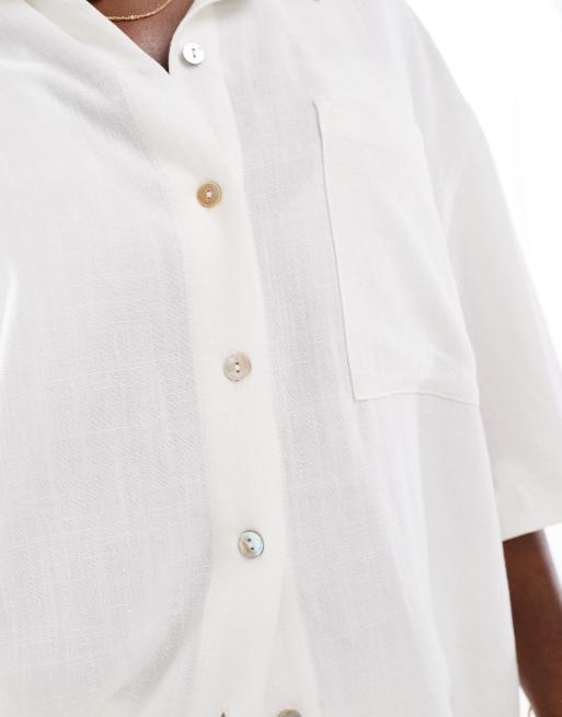 Aria Cove linen-blend beach shirt in white - part of a set, 3 of 4