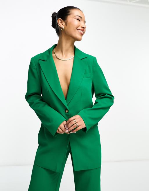 Emerald Green Oversized Pantsuit for Women, Emerald Formal Pants