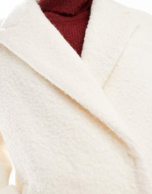 Aria Cove oversized boucle formal blazer in cream | ASOS 