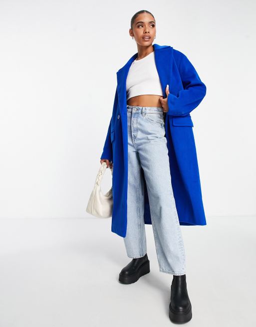 Cobalt shop wool coat