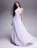 [Aria Cove] Aria Cove pleated one shoulder cut out maxi dress in soft lilac-Purple 12 LILAC