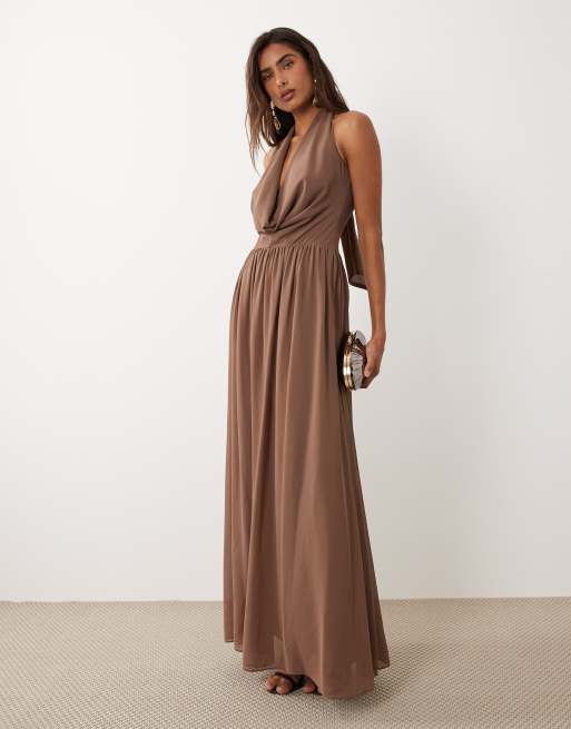 chinese dress ladies Women's Dorado Mocha Maxi Dress main image 0