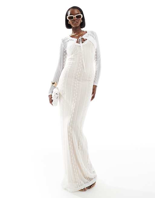 Arie Tie Front Keyhole Maxi Dress Arie Tie Front Keyhole Maxi Dress