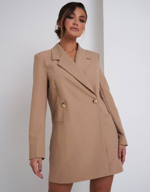 Aria Cove Robe blazer oversize coupe dad Camel