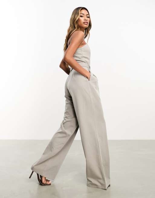 Grey wide sale leg jumpsuit