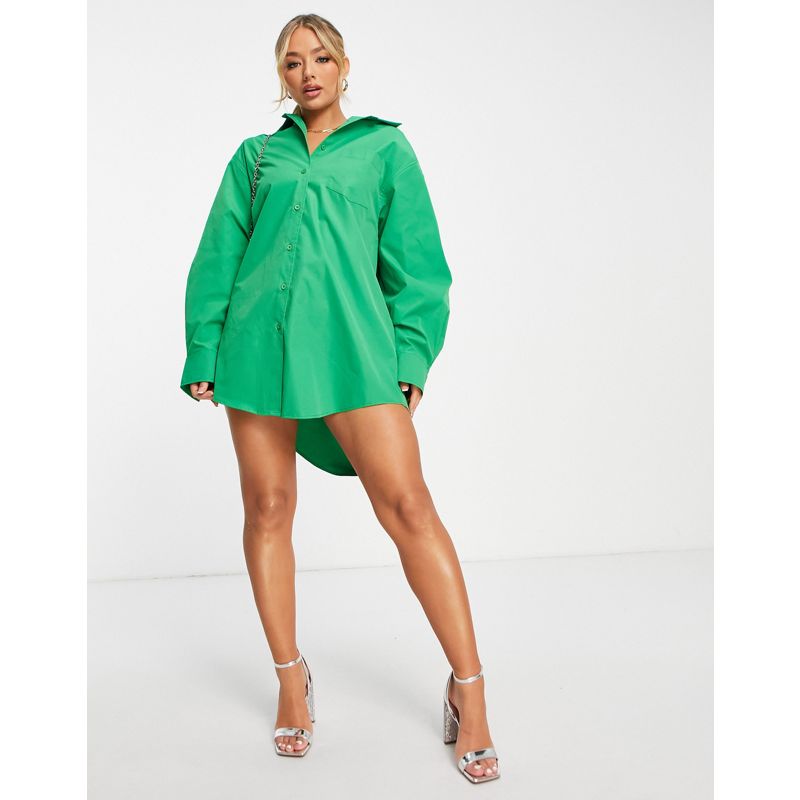 Vestiti da sera Donna Aria Cove - Vestito camicia oversize verde 