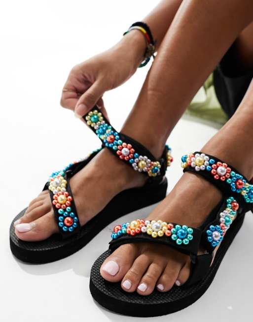 Asos pearl sandals online