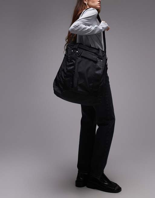 ARKET – 12-hr – Unisex-Tasche in Schwarz mit verstaubarem Detail und 3 Nutzungsmöglichkeiten