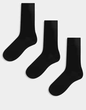 ARKET 3 pack ankle socks in black