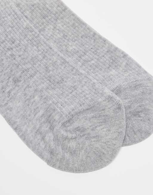 ARKET 3-pack cotton rib socks in light grey, dark grey and black
