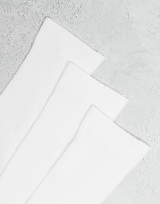 Arket 3-pack Cotton Ribbed Socks In White