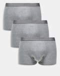 [Arket] ARKET 3 pack of premium trunk boxers in grey melange L GREY
