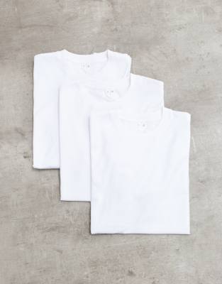 Arket 3 Pack Regular Fit T-shirts In White