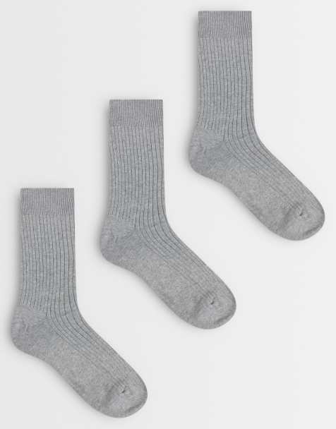 ARKET 3er-Pack Premium-Rippensocken in Grau - view 1