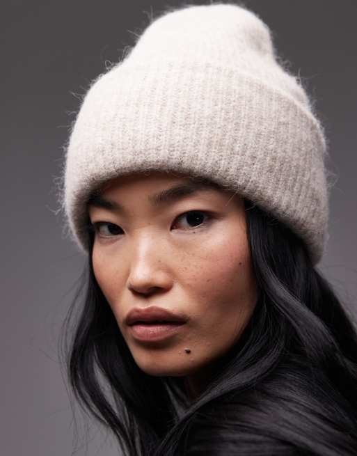 ARKET alpaca and wool beanie in beige