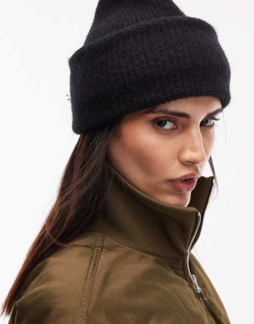 ARKET alpaca and wool beanie in black