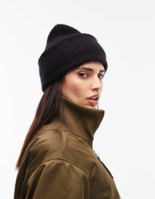 ARKET alpaca and wool beanie in black