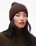[Arket] ARKET alpaca and wool beanie in brown No Size Brown
