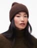 ARKET alpaca and wool blend beanie in burgundy